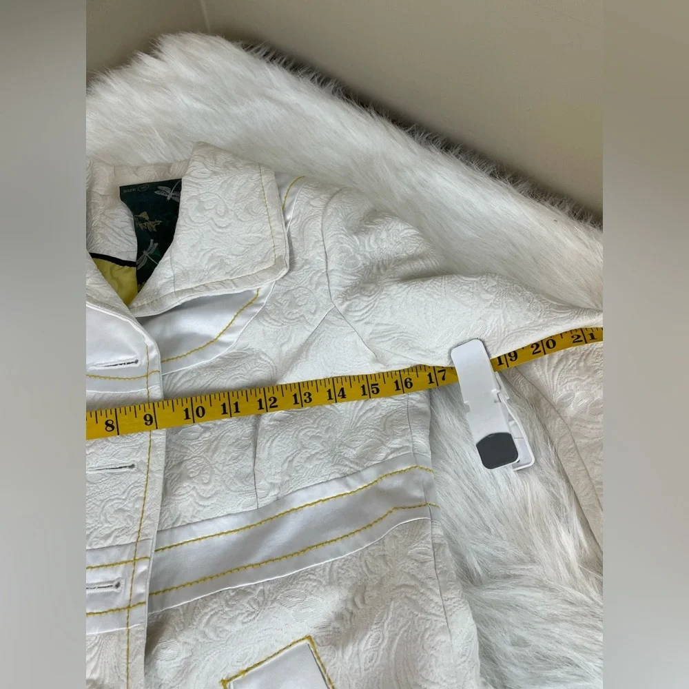 Desigual Embroidered trench coat with Colorful Graphic Design small - Picture 7 of 16
